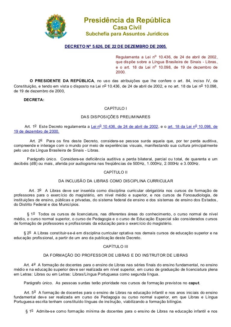 decreto 5626 libras